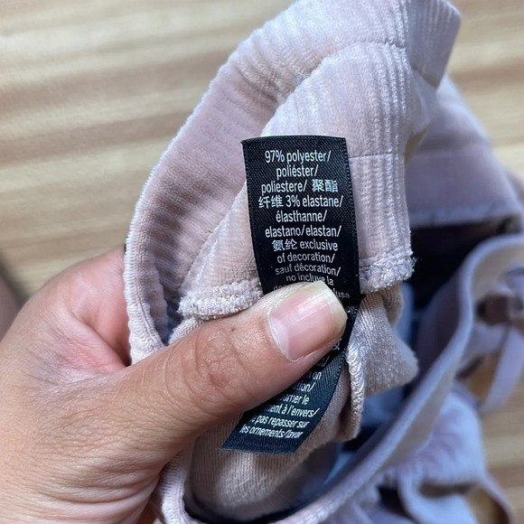 Victoria's Secret On Point Blush Velour Jogger Pants Women's Size Small - Picture 6 of 6